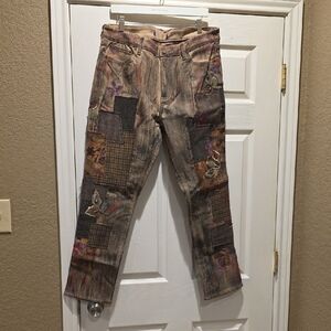 Ralph Lauren Purple Label Multicolor Patchwork Jeans